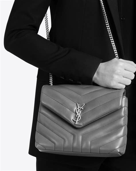 ysl universite bag in grey|YSL grey small handbag.